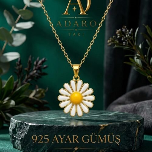 Bahar Papatyası Gümüş Kolye