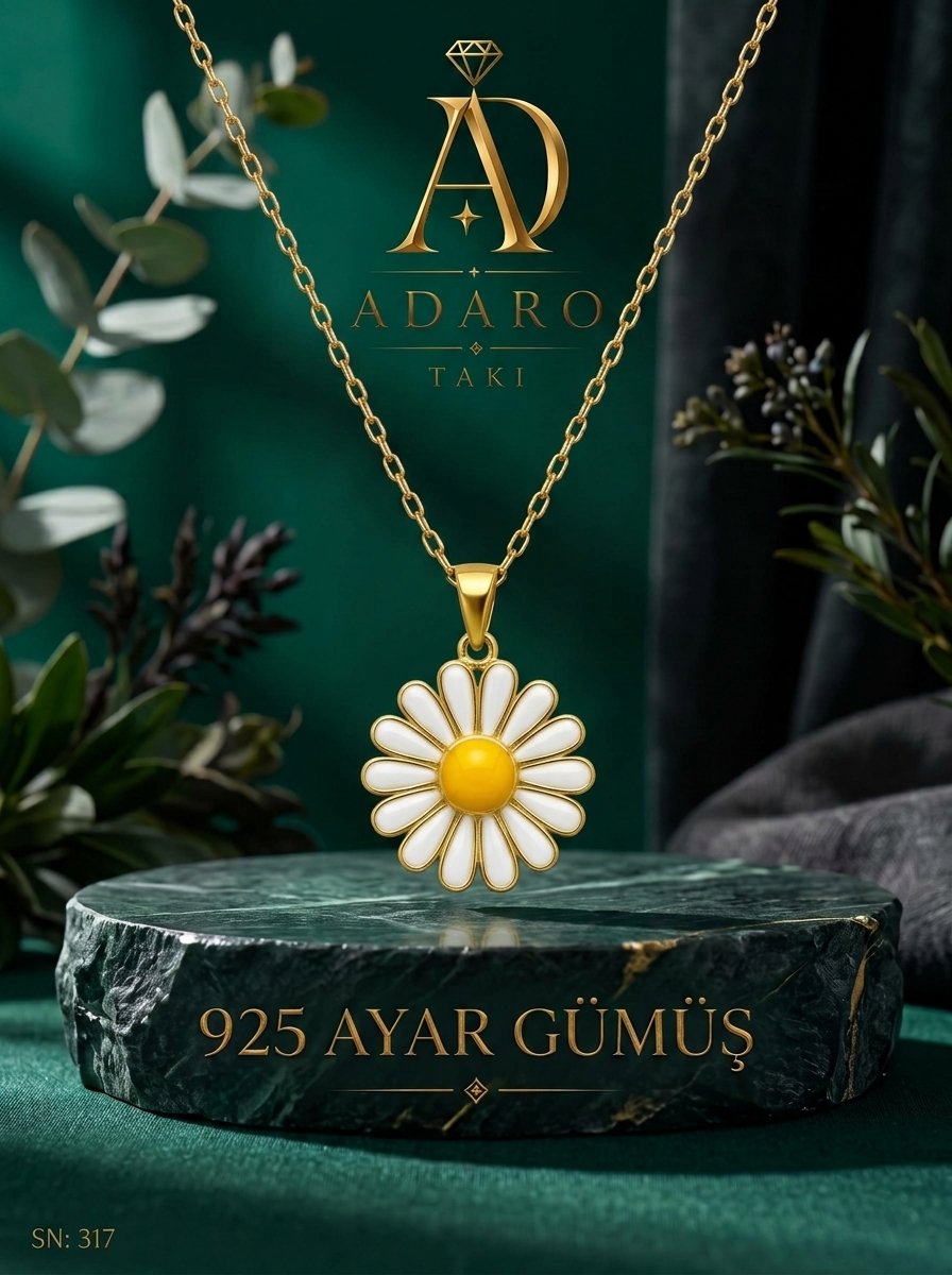Bahar Papatyası Gümüş Kolye