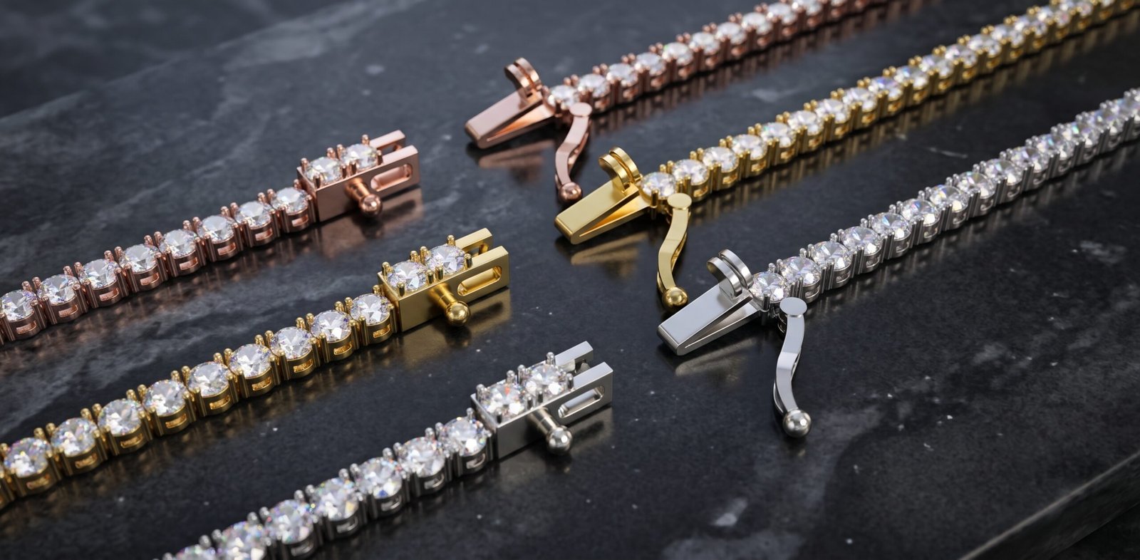 Su yolu bileklik 3mm Taş ebatı - Görsel 2